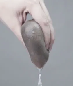 Beauty Blender basah diperas perlahan
